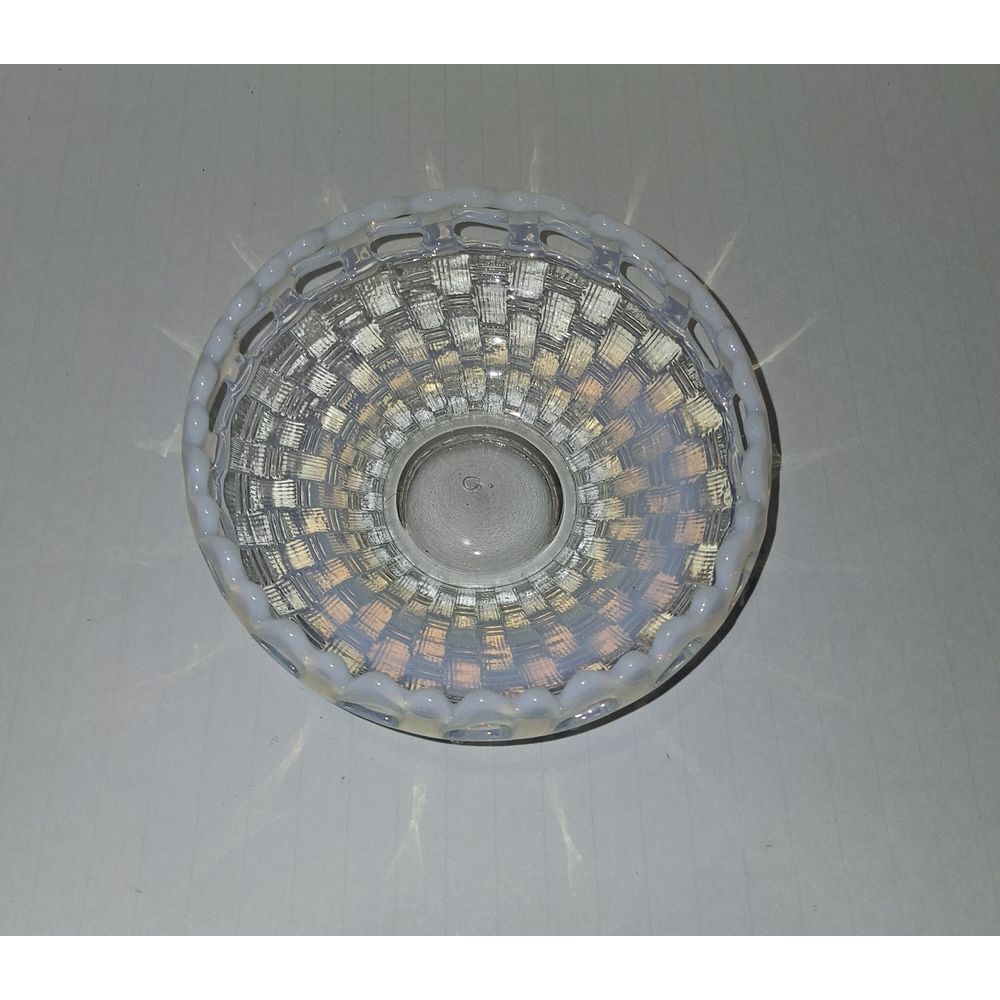 Fenton Opalescent ‎ Two Row  Open Edge  Candy Dish